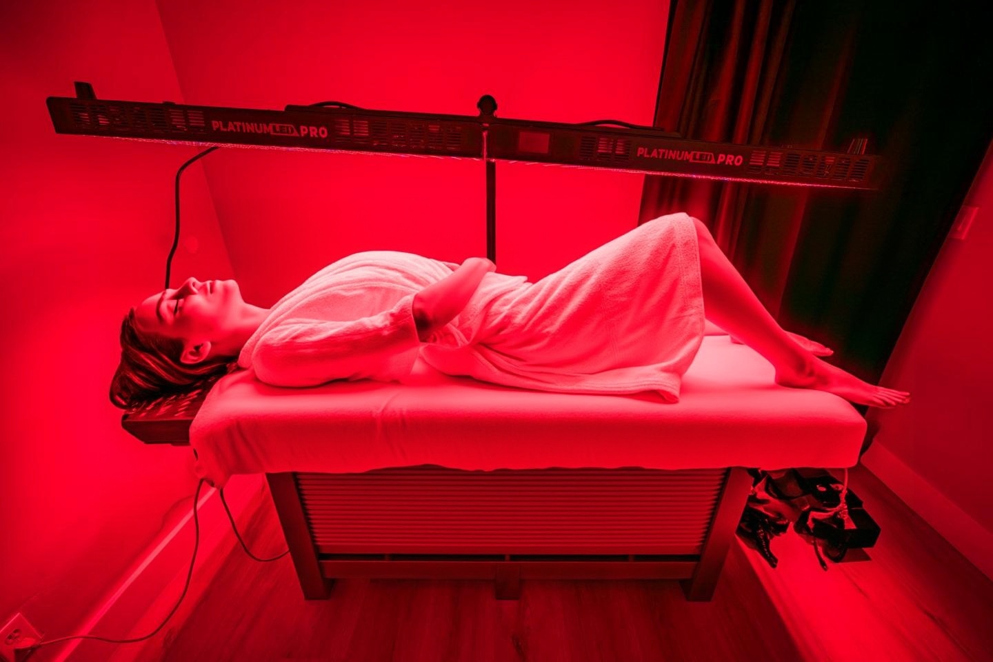 Red light therapy and recovery room